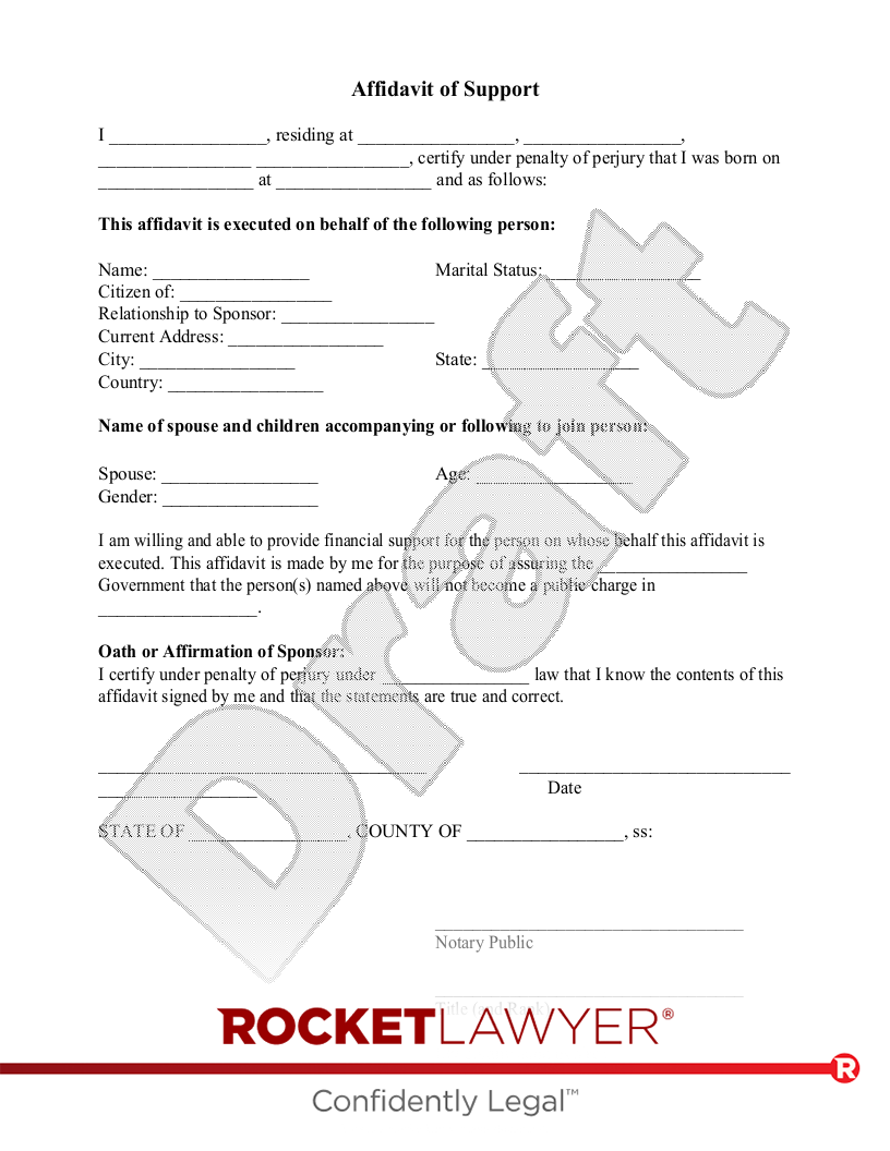 Affidavit of Support document preview