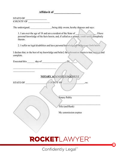 Affidavit document preview
