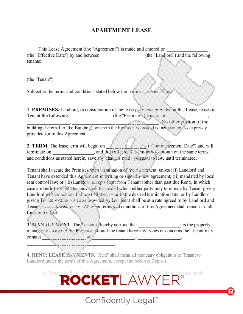Apartment Lease document preview