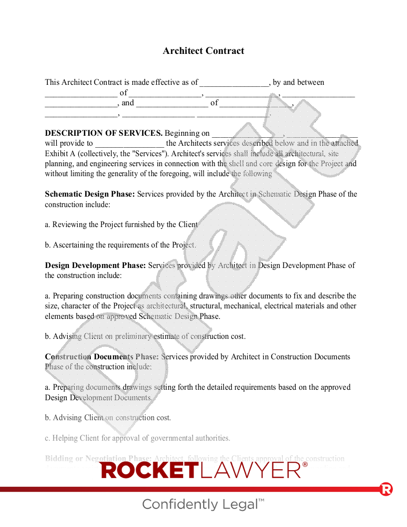 Architect Contract document preview