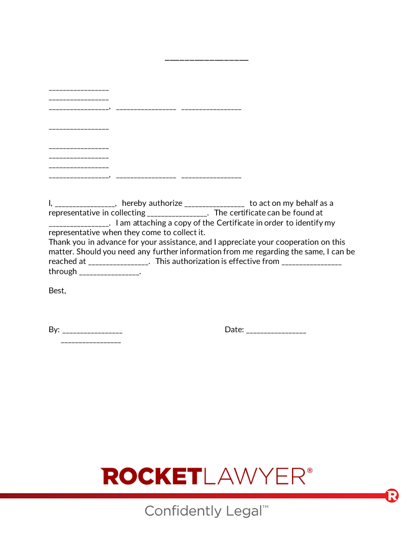 Free Authorization Letter Free To Print Save Download