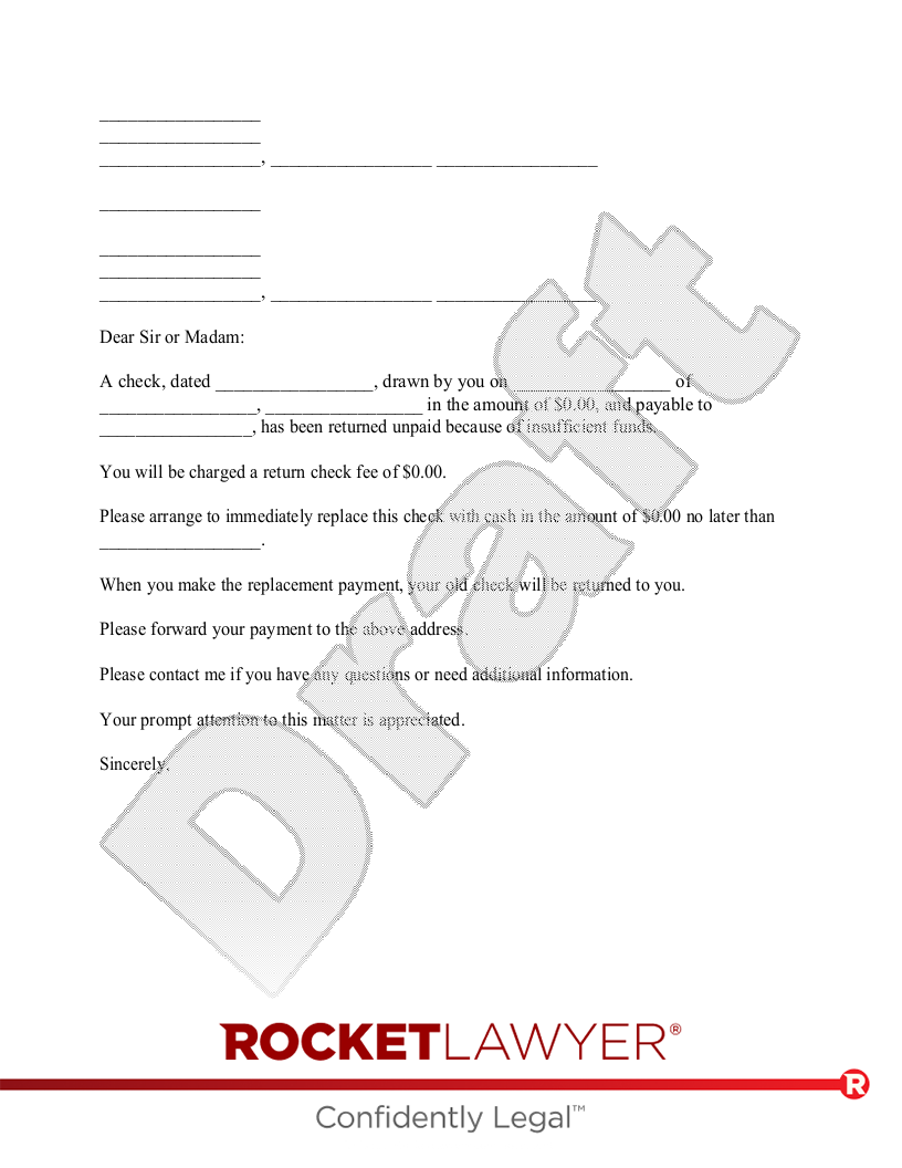 Bad Check Notice document preview