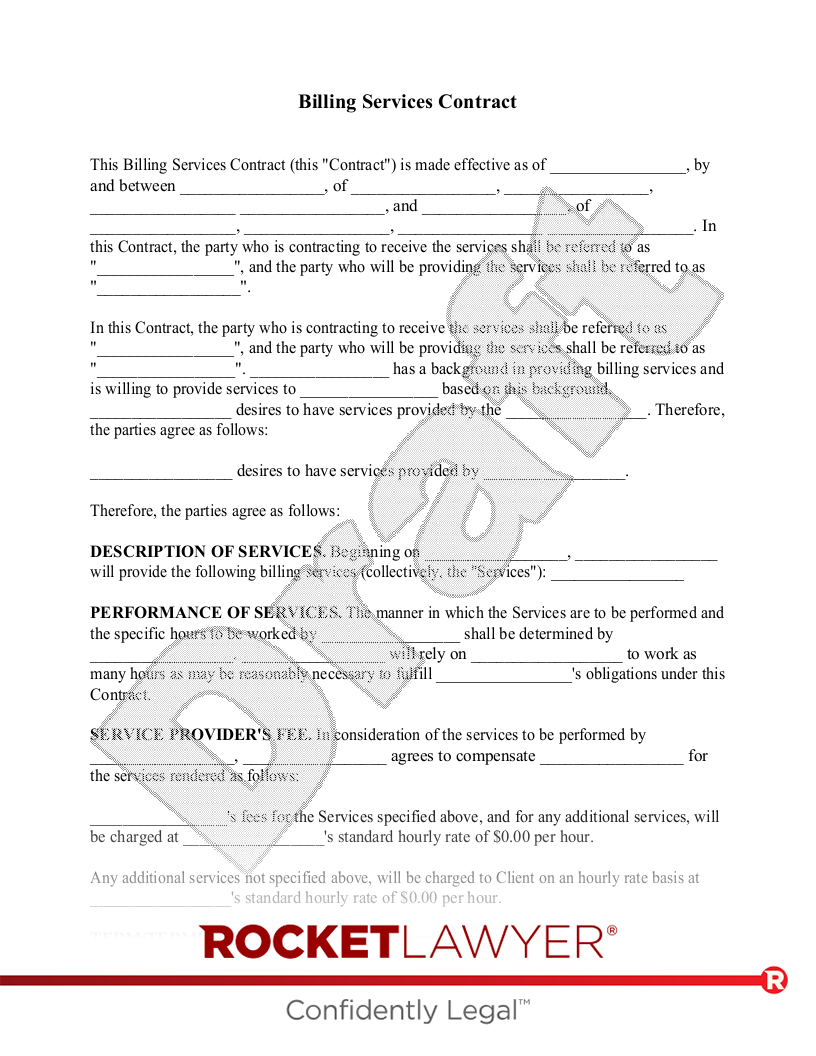 Billing Services Contract document preview