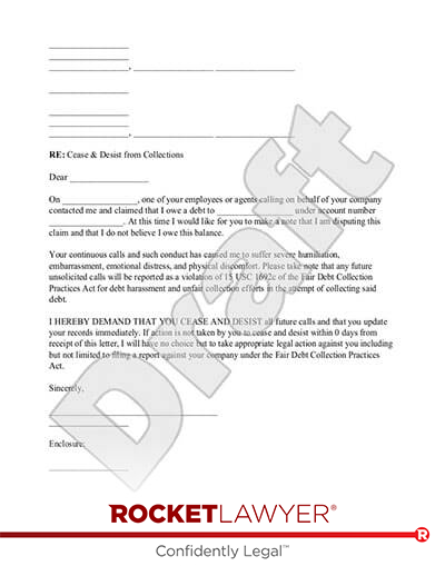 Cease and Desist Letter document preview