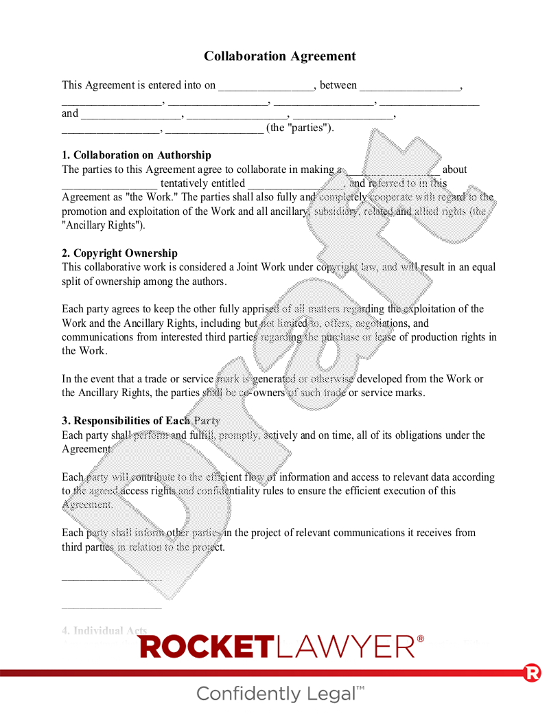 Collaboration Agreement document preview