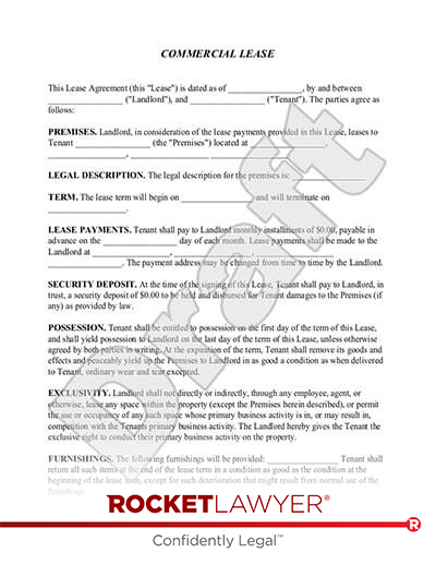 Commercial Lease Agreement document preview