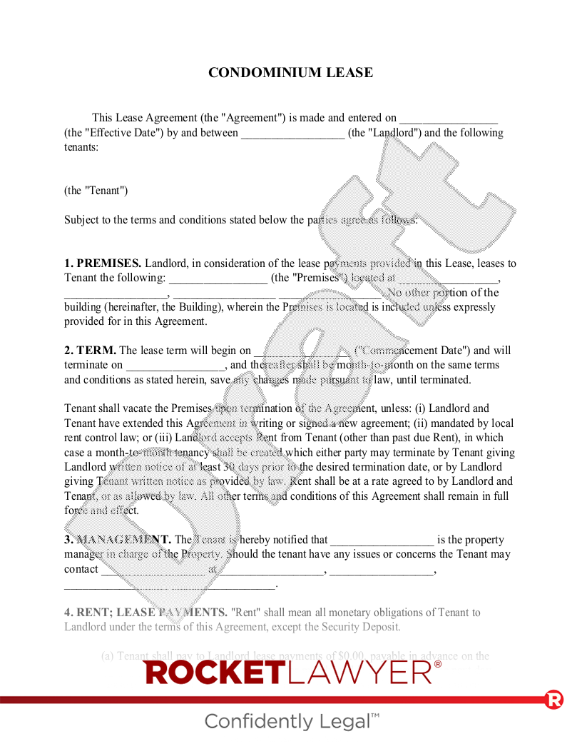 Condominium Lease document preview