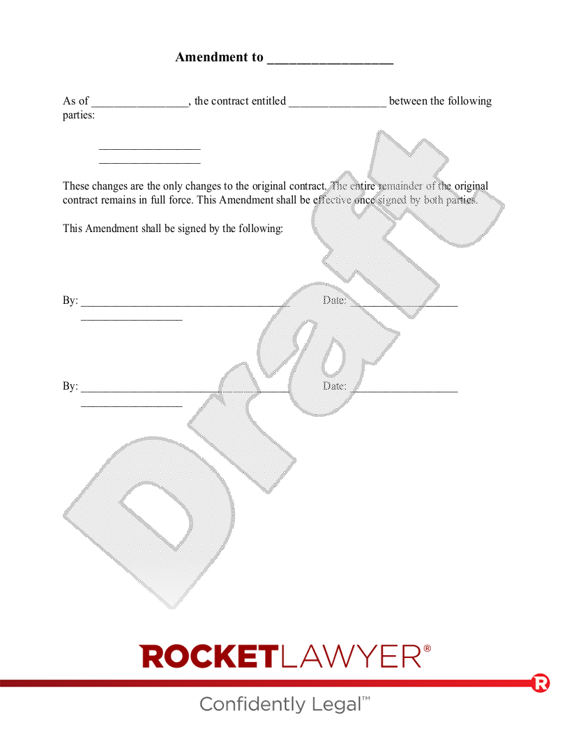 assignment of agreement amendment