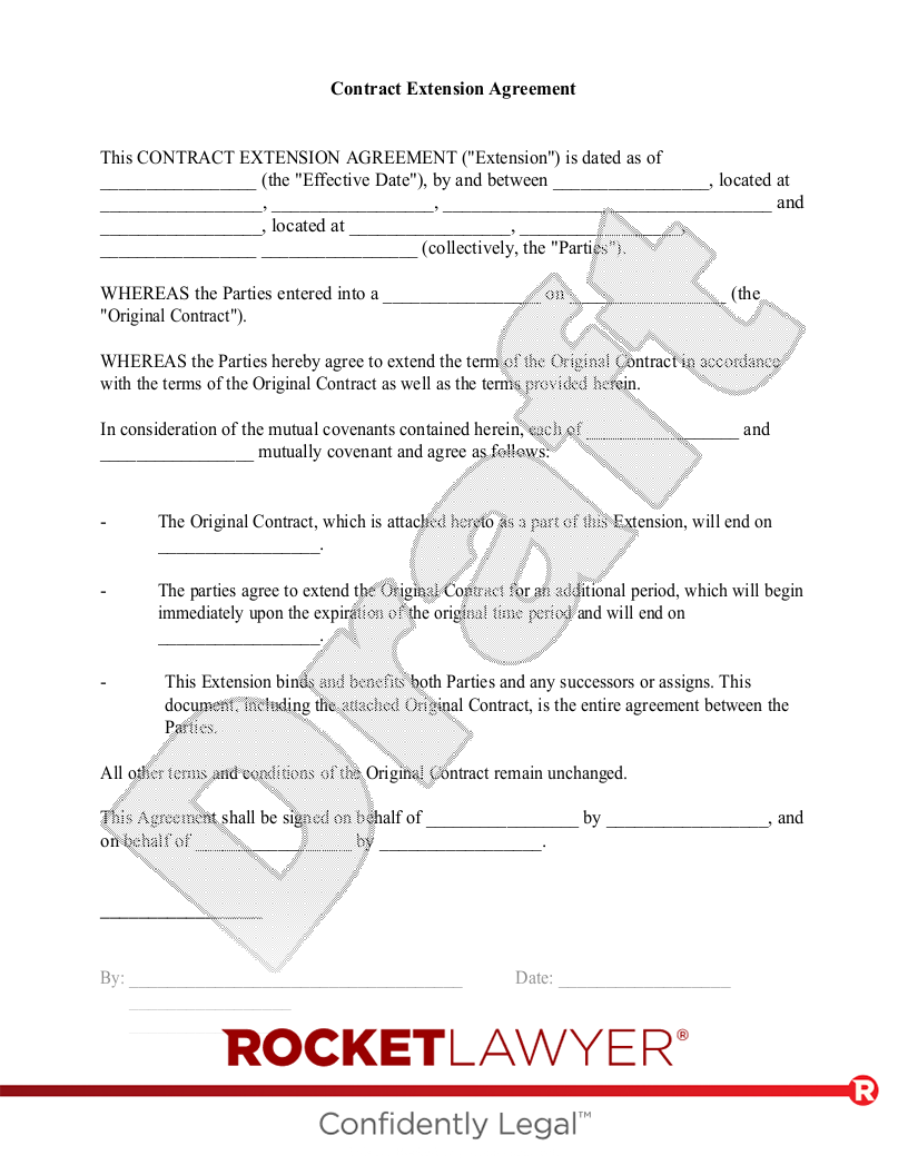 Contract Extension Agreement document preview