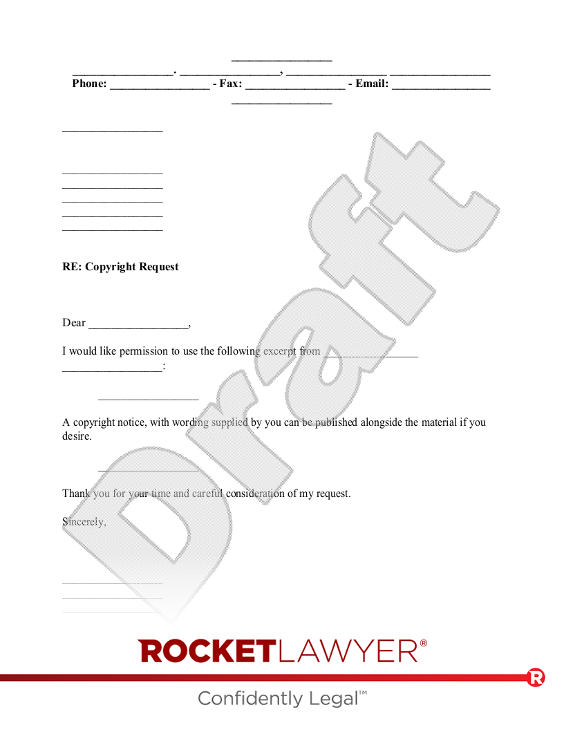 Copyright Request document preview