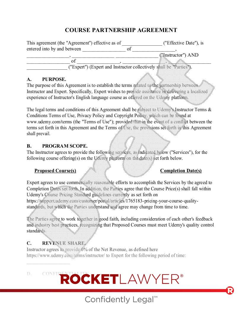 Course Partnership Agreement document preview