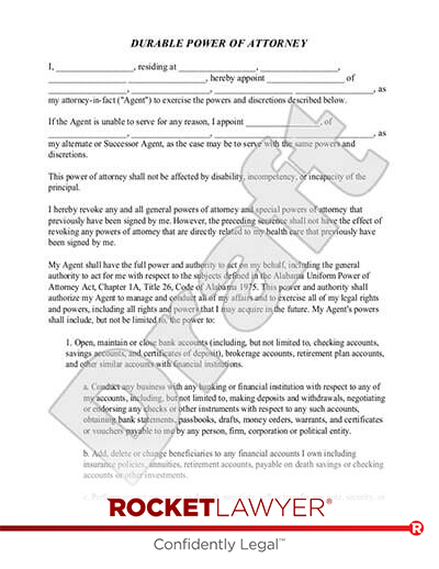 Durable Power of Attorney document preview