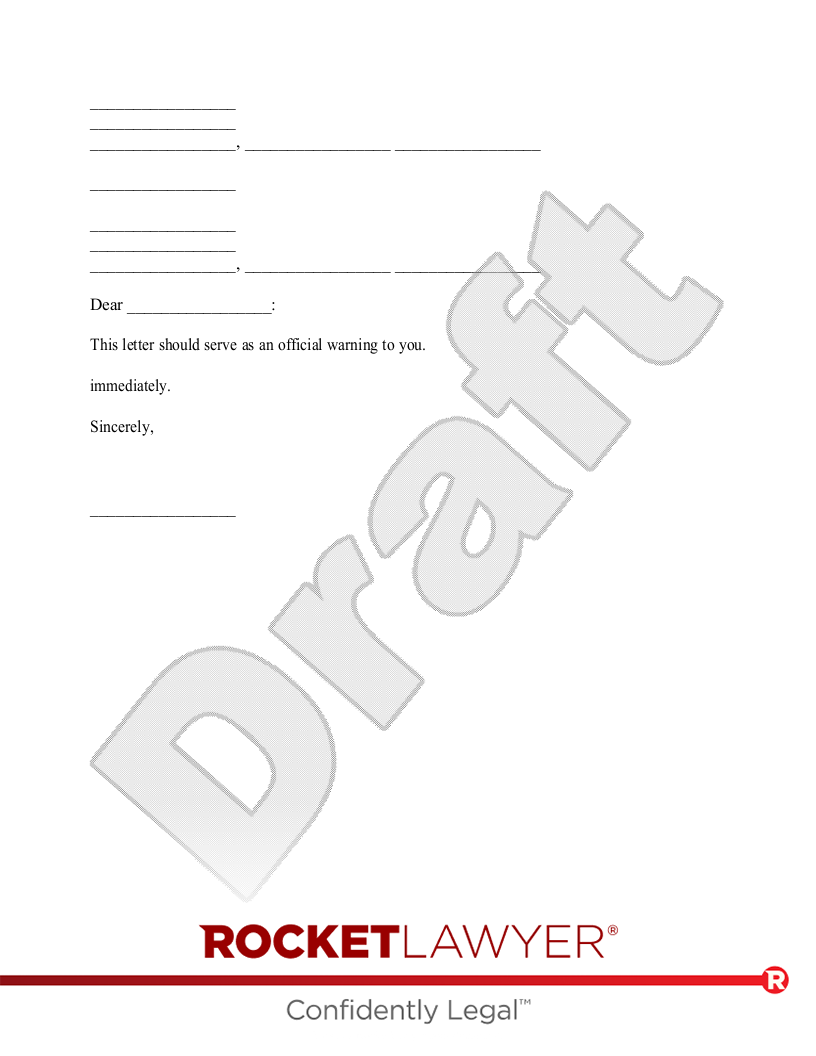 Employee Warning Notice document preview
