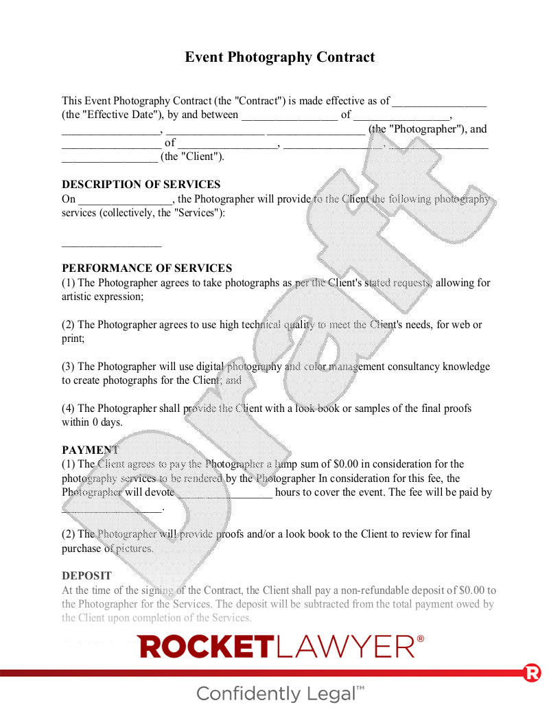 Event Photography Contract document preview