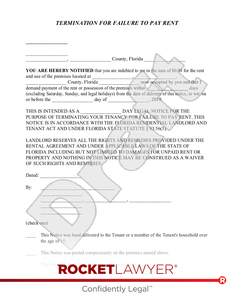 Florida Eviction Notice document preview