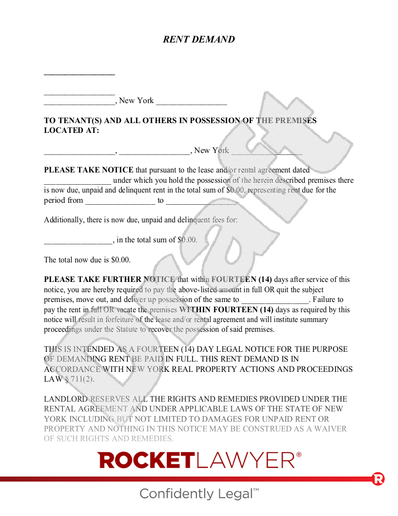 Free New York Eviction Notice Forms