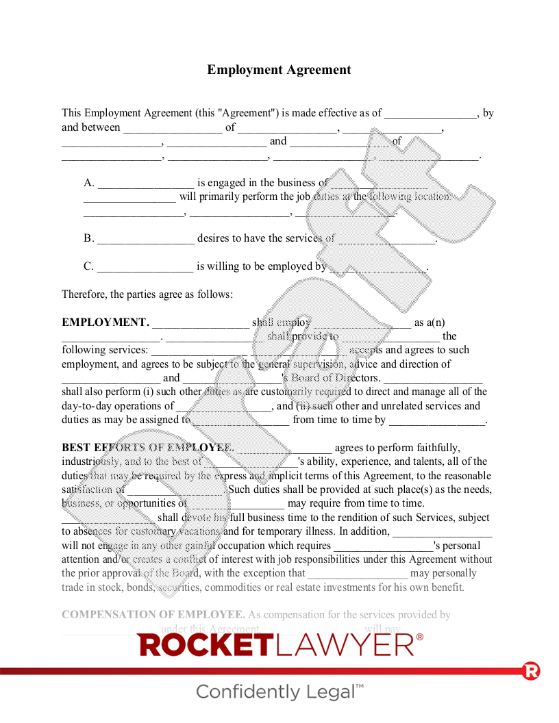 Executive Employment Agreement document preview