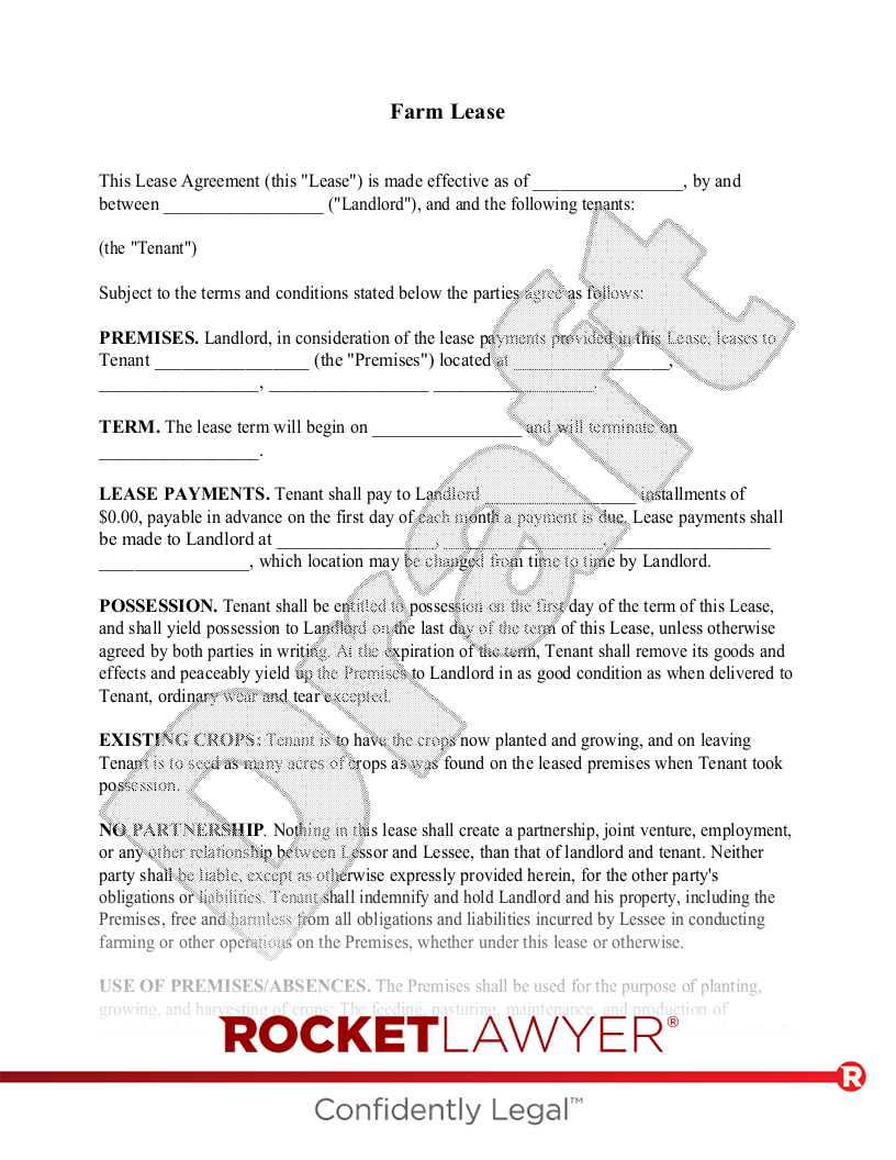 Farm Lease document preview