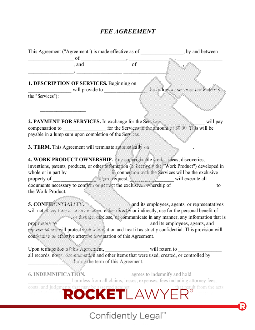 Fee Agreement document preview