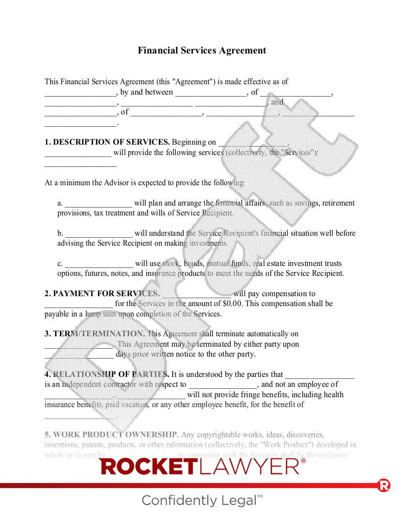 Financial Services Agreement document preview