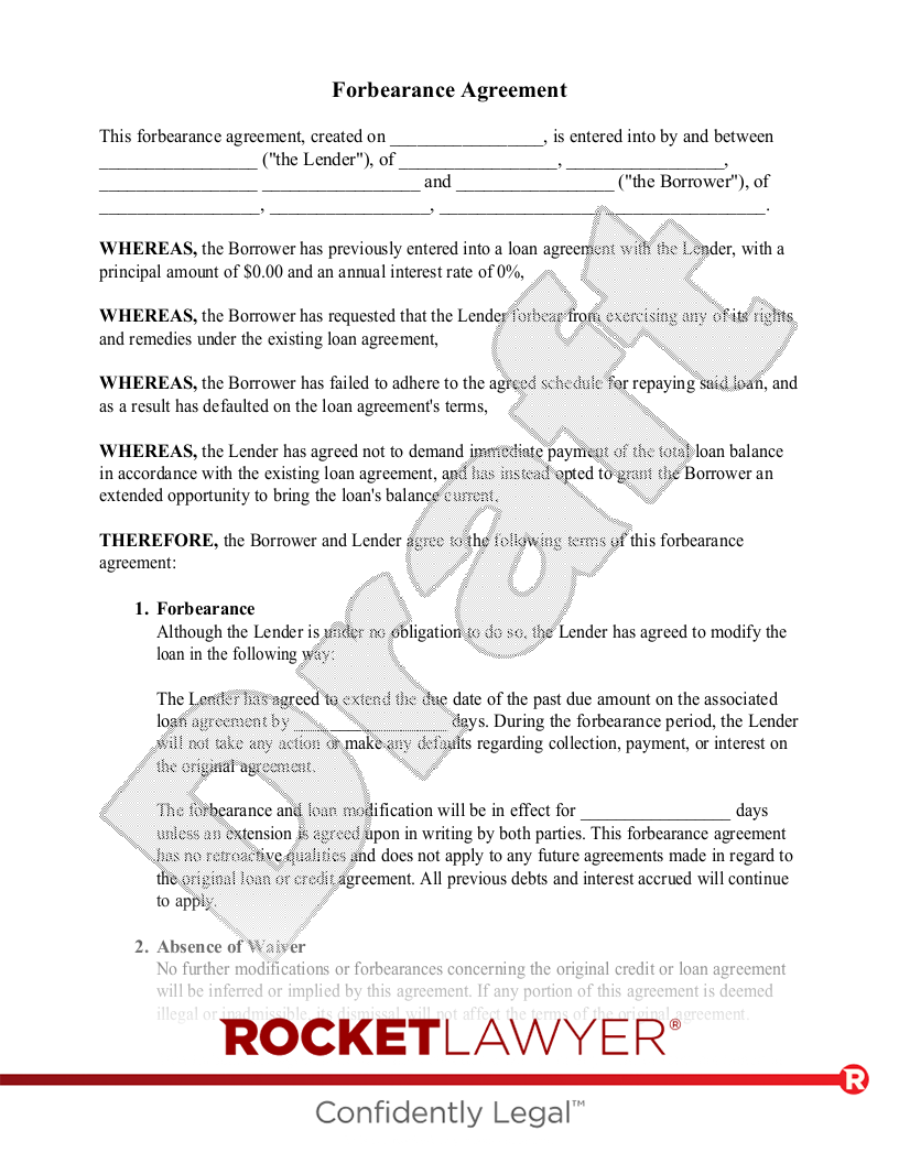 Forbearance Agreement document preview