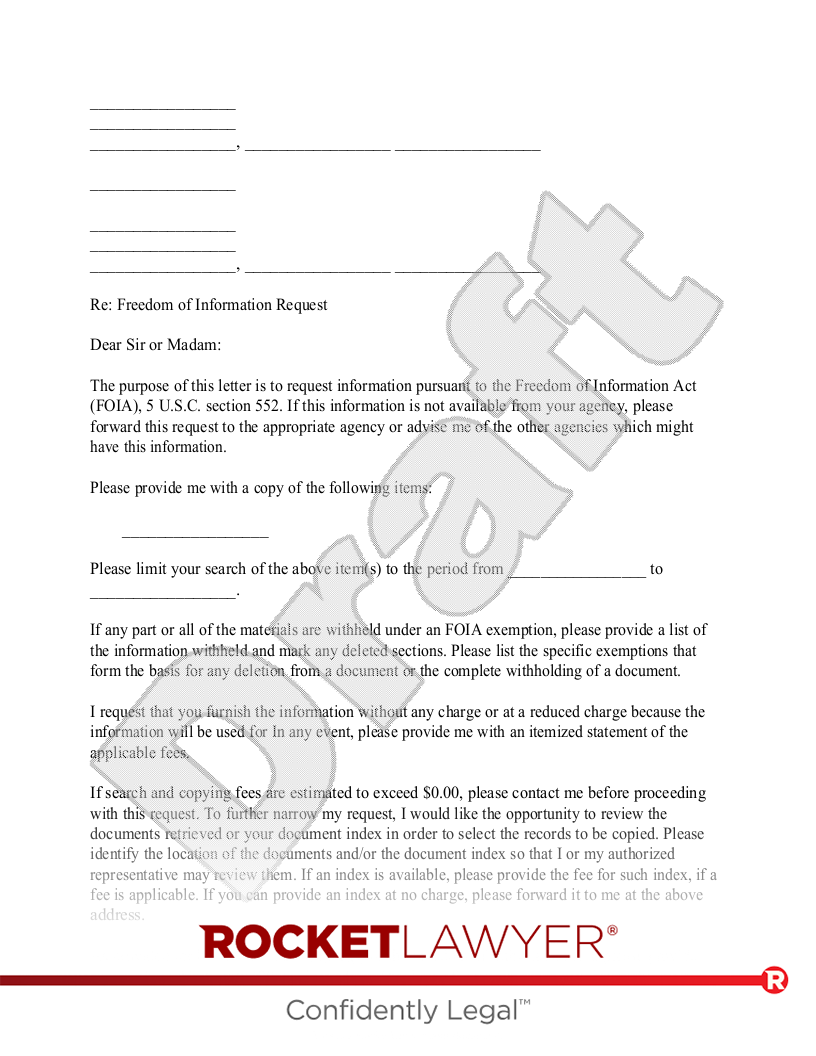 Freedom of Information Request document preview