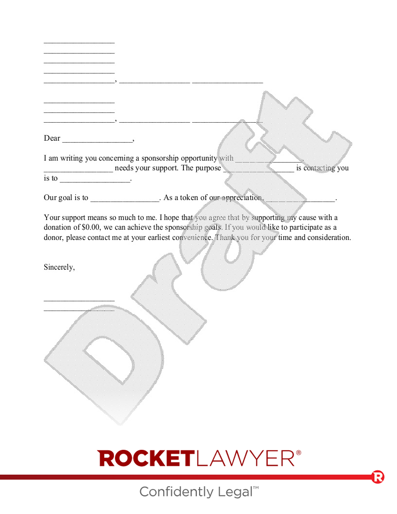 Free Fundraising Letter Free to Print, Save & Download
