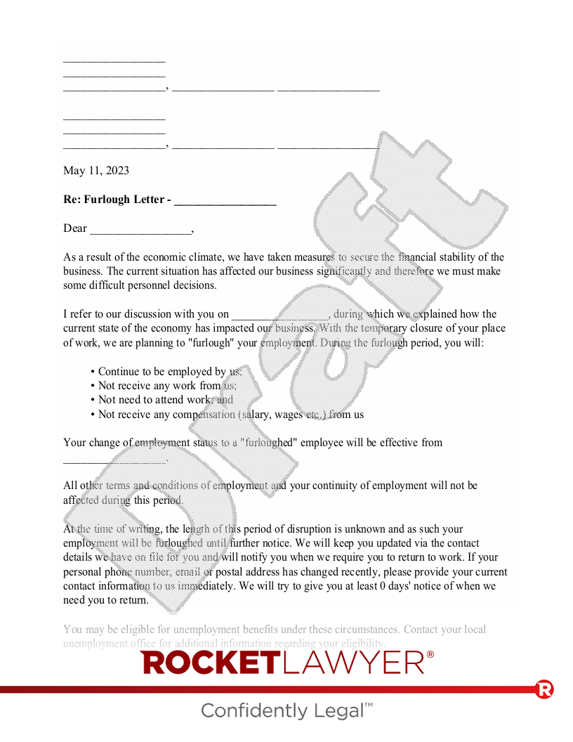 Furlough Letter document preview