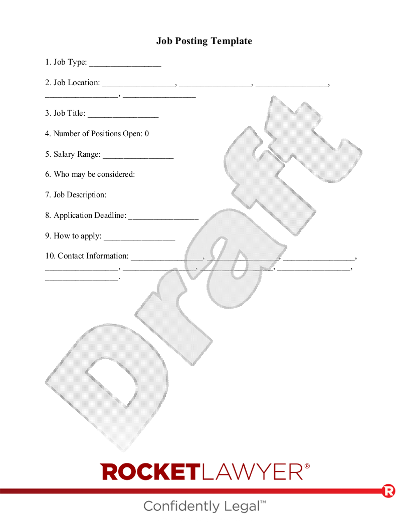 Job Posting Template document preview