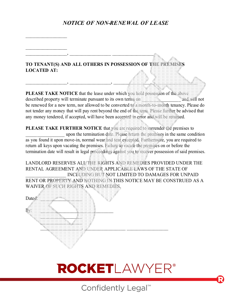 Lease Termination Letter document preview