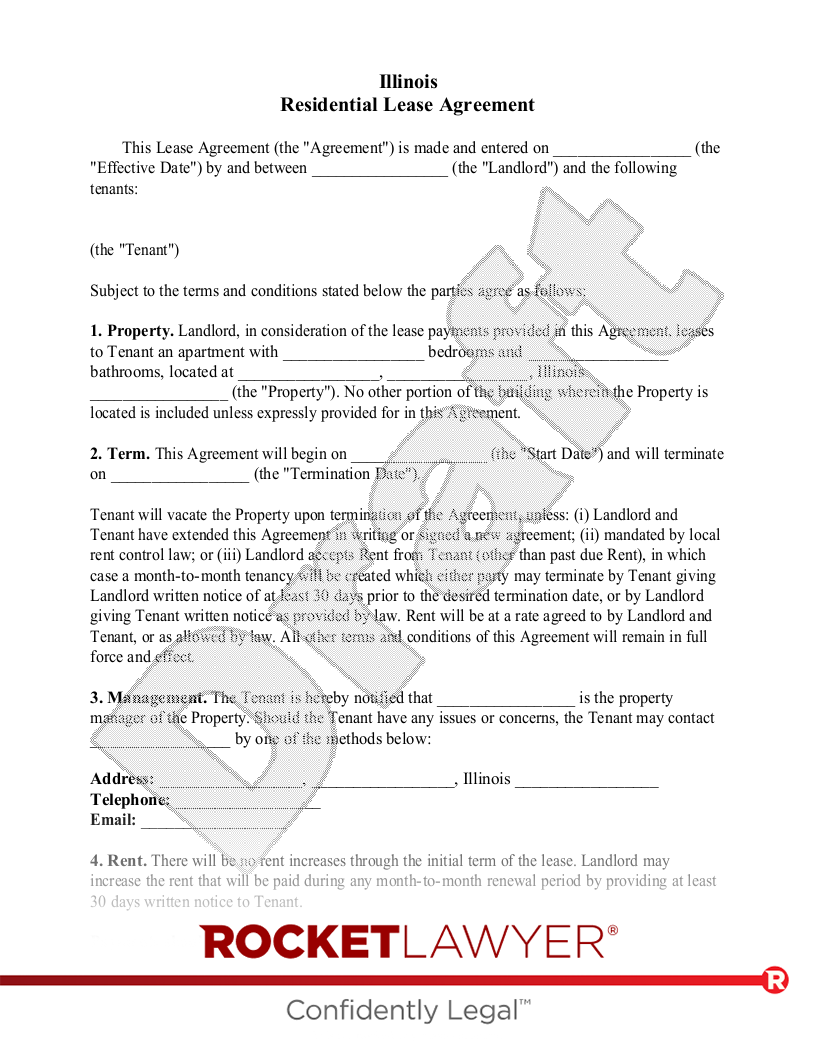 Illinois Lease Agreement document preview