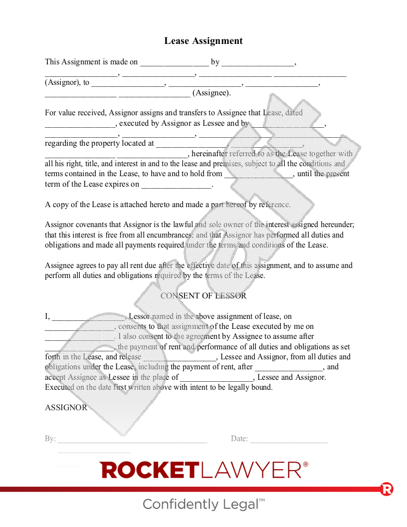 assignment clause lease