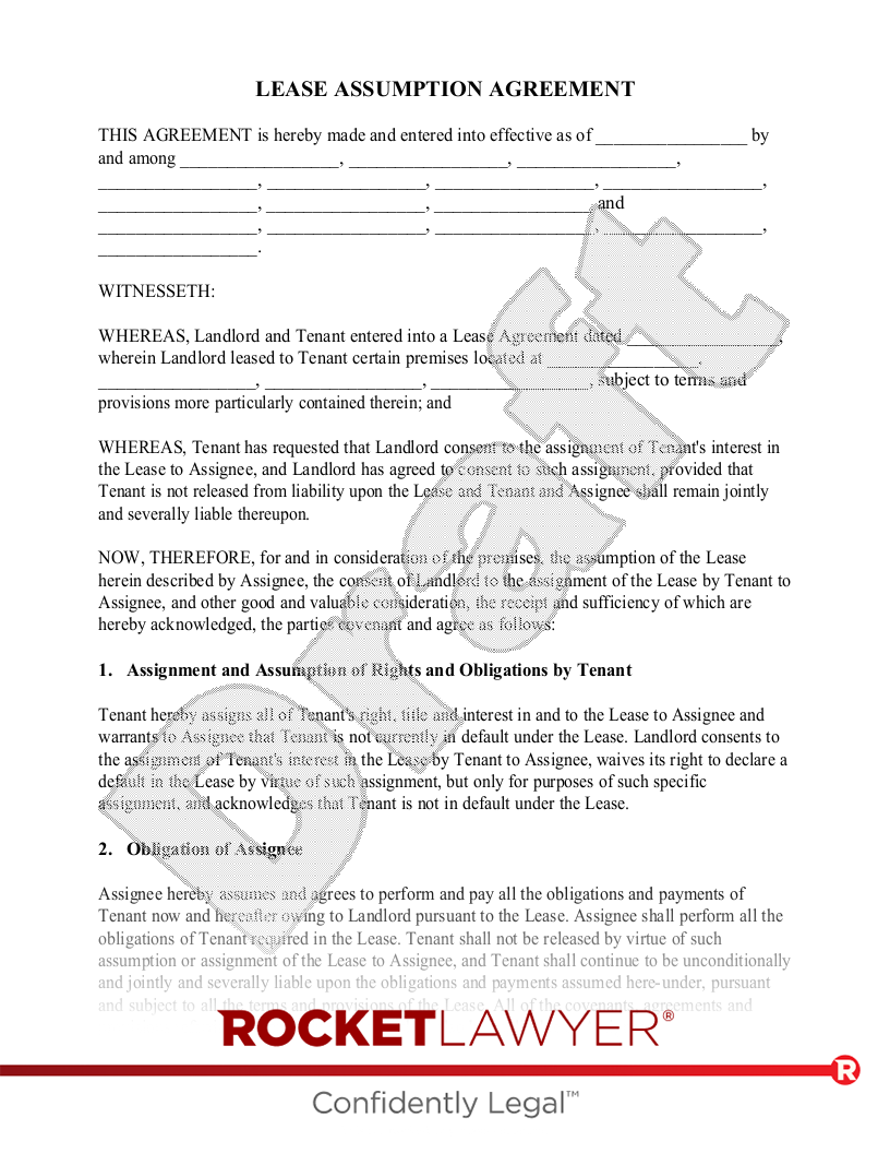 assignment in lease agreement