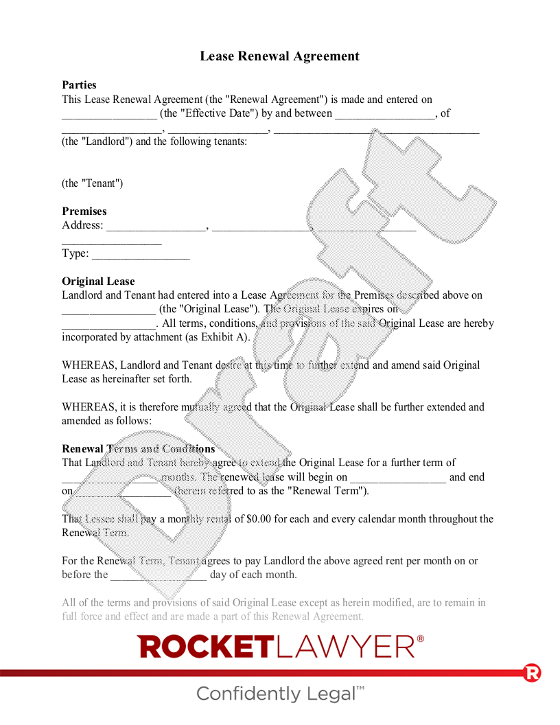 Lease Renewal Agreement document preview