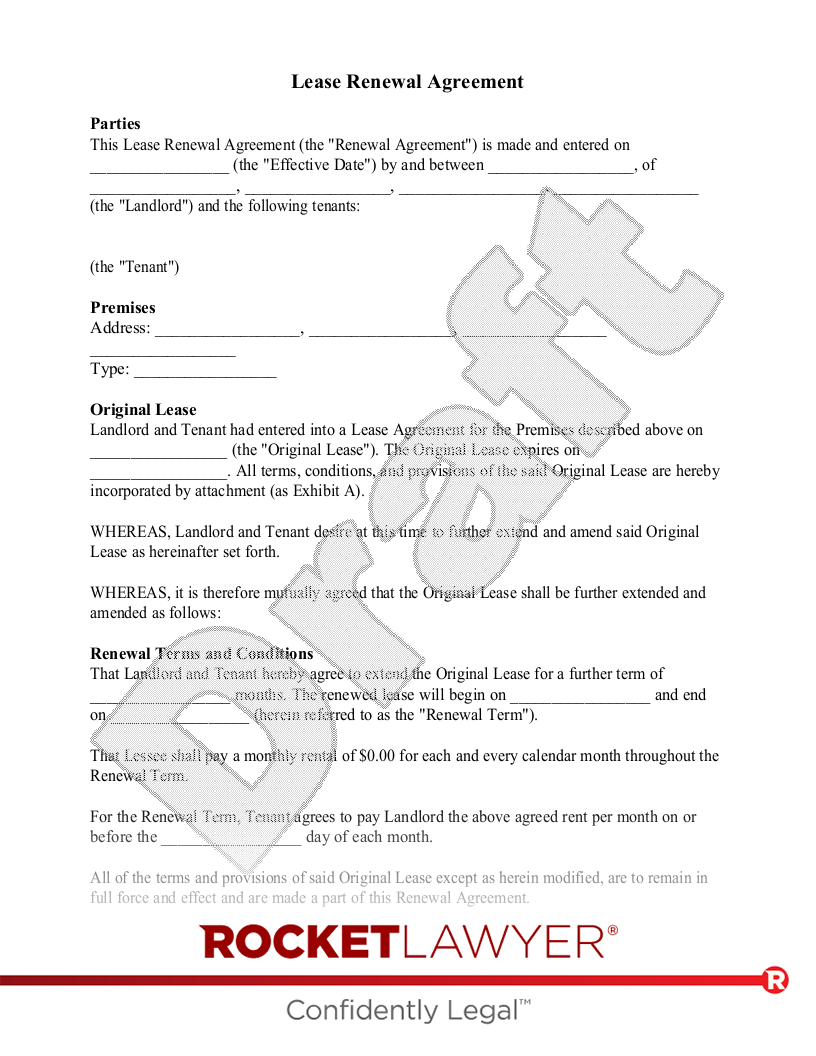 Free Lease Renewal Letter Template