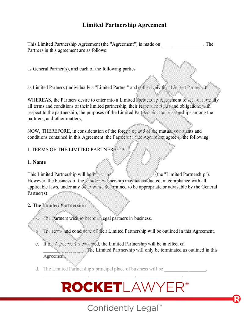Limited Partnership Agreement document preview