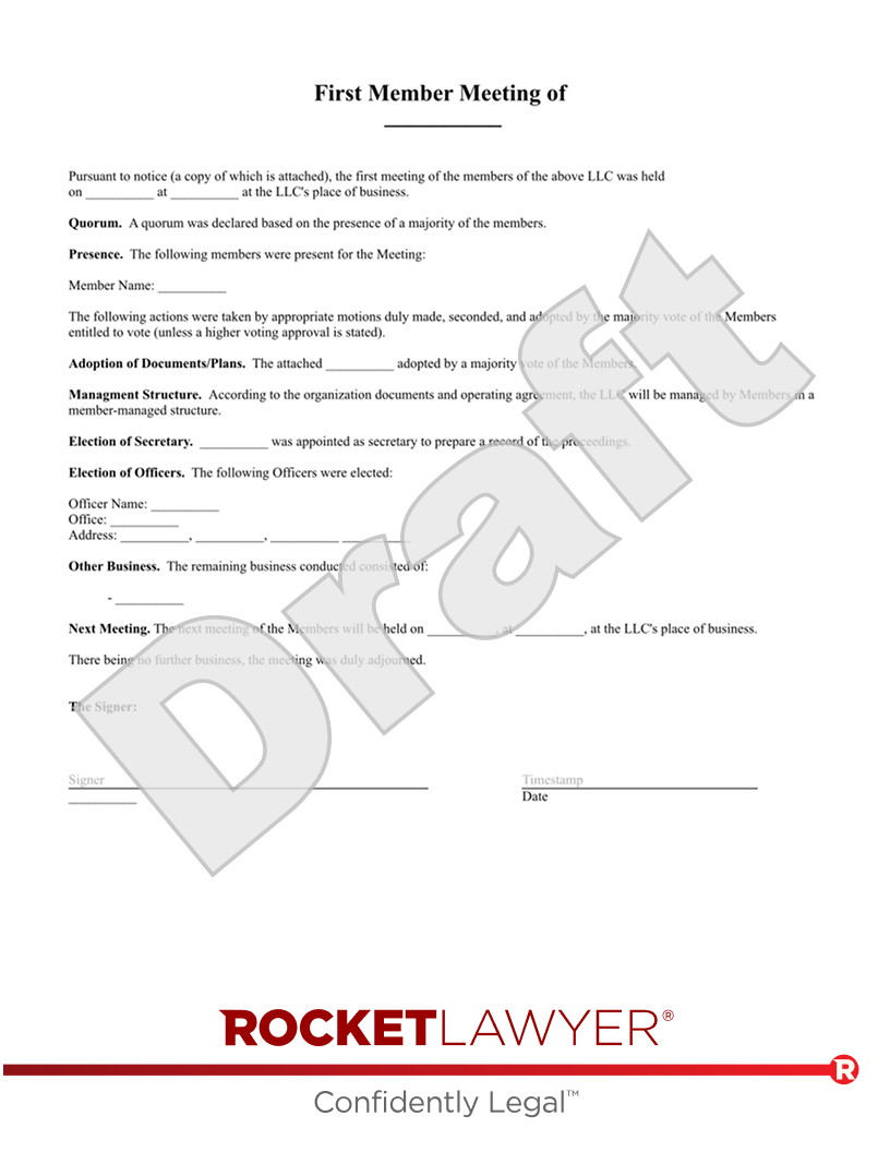 LLC Minutes document preview