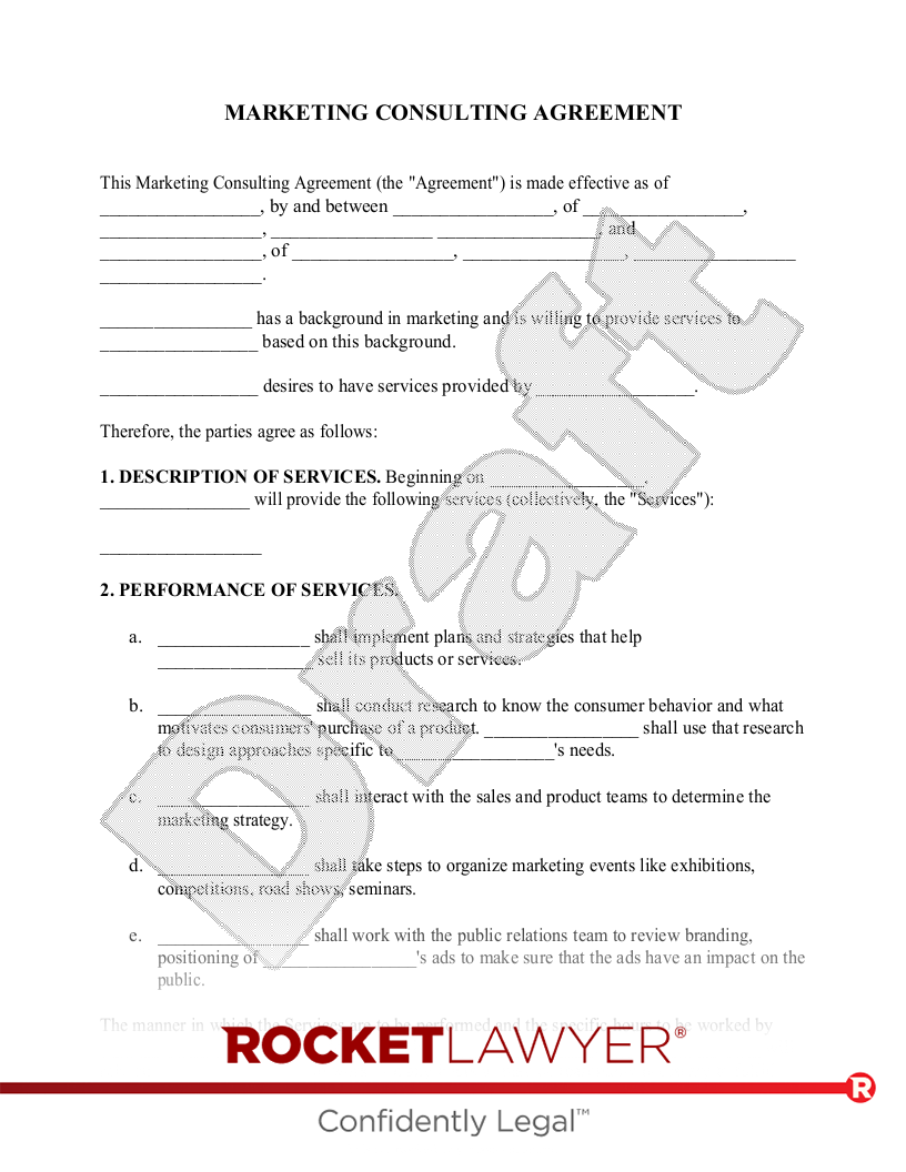 Marketing Consulting Contract document preview