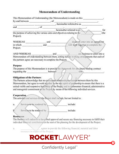 Memorandum of Understanding document preview