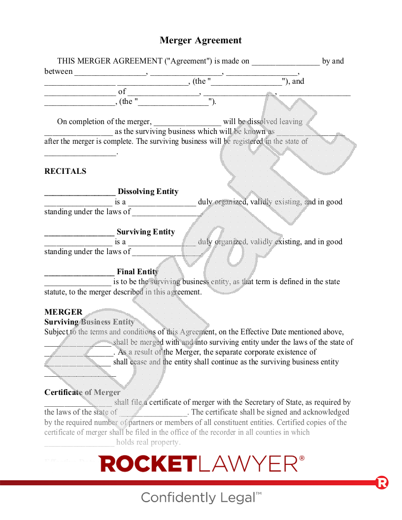 Merger Agreement document preview