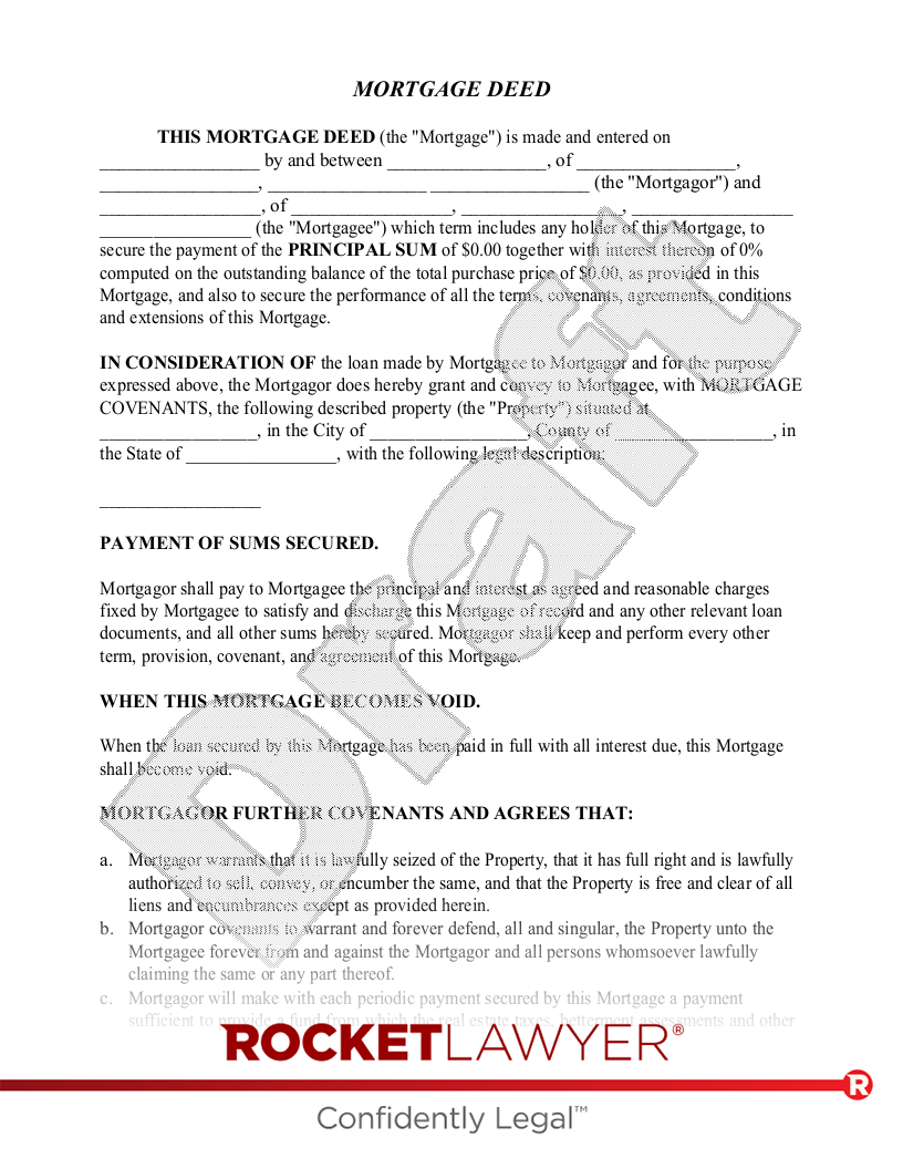 assignment of mortgage deed