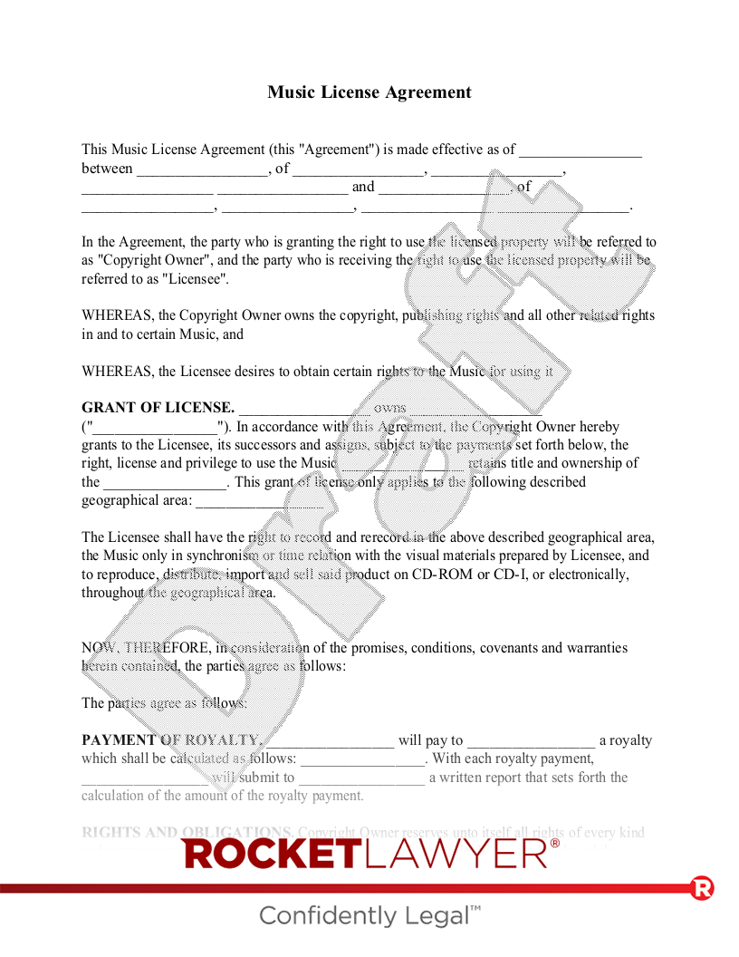 Free License Agreement Template - Rocket Lawyer