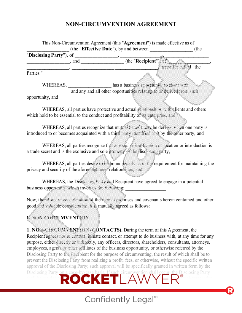 Non-Circumvention Agreement document preview