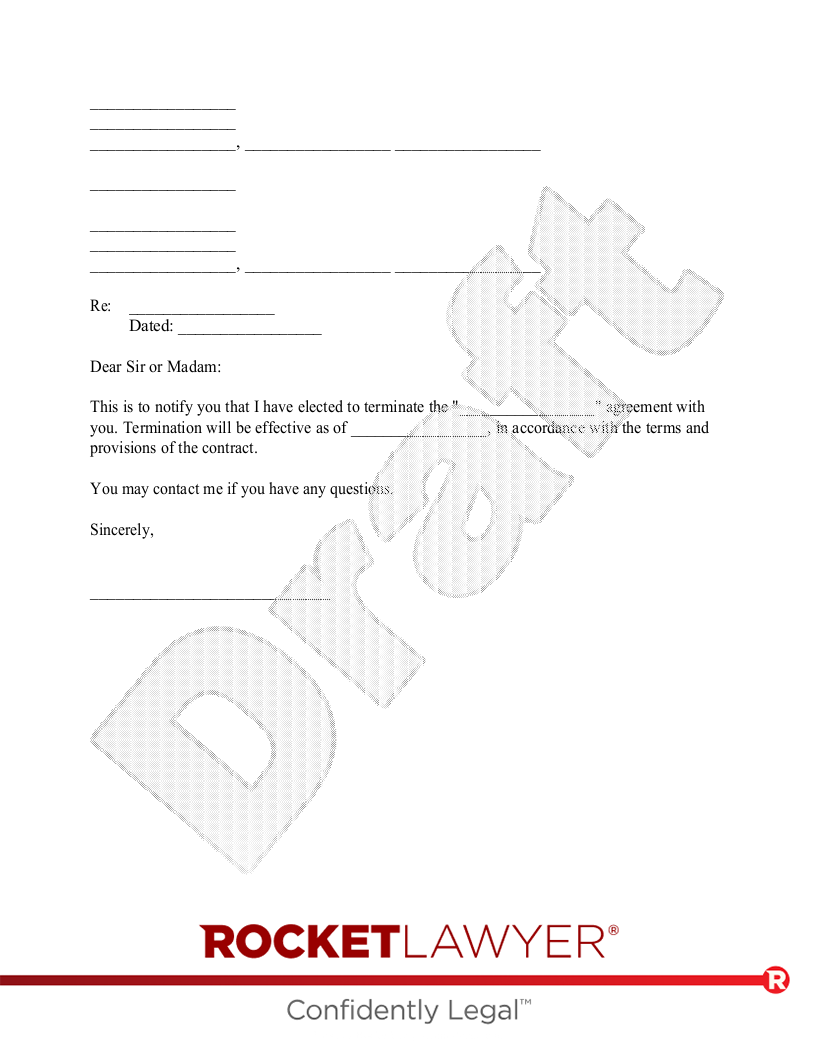 Notice of Contract Termination document preview