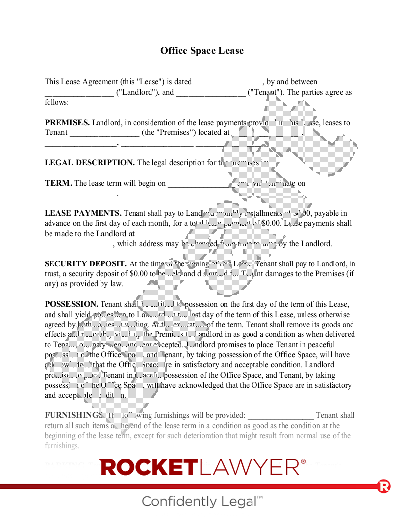 Office Space Lease document preview