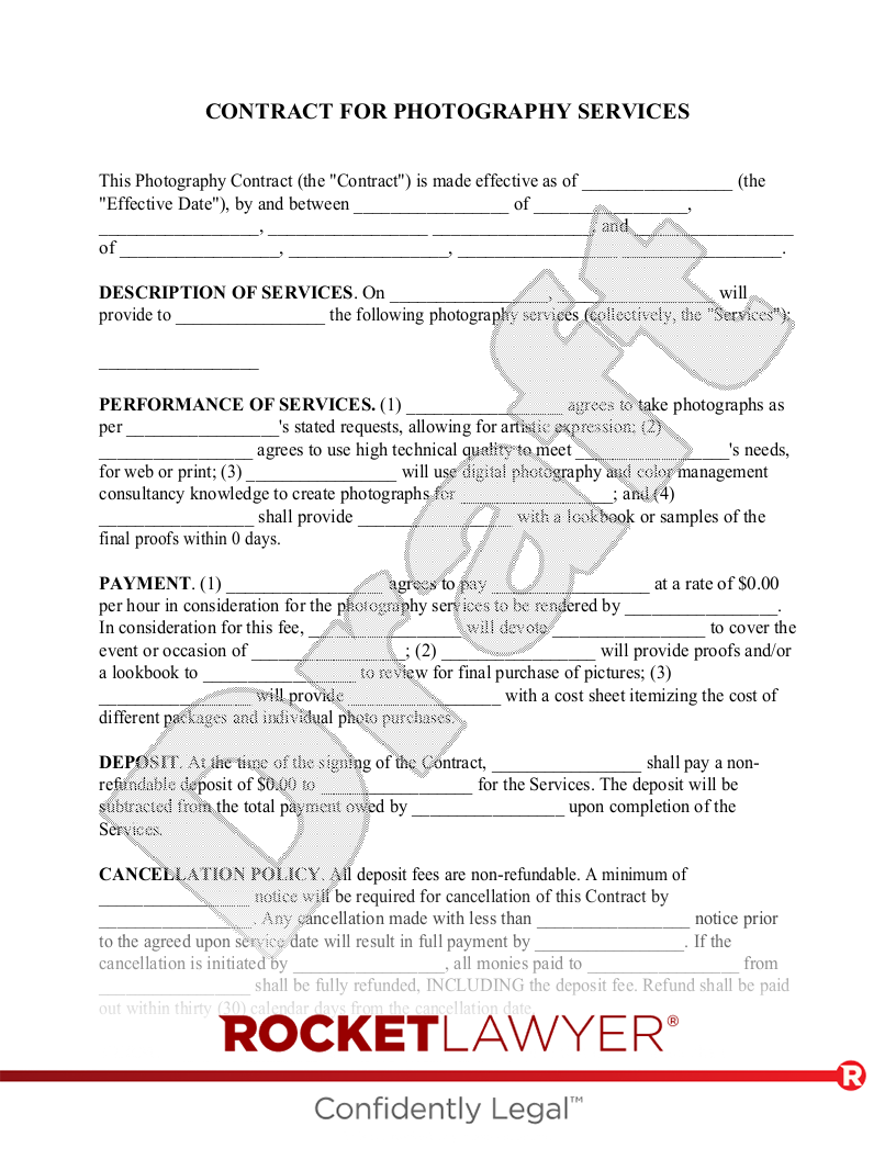 Photography Contract document preview