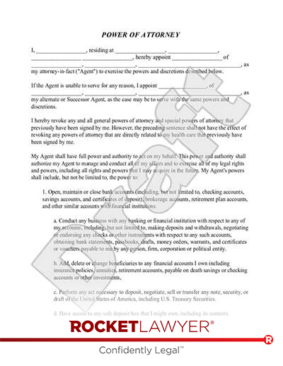 Power of Attorney document preview
