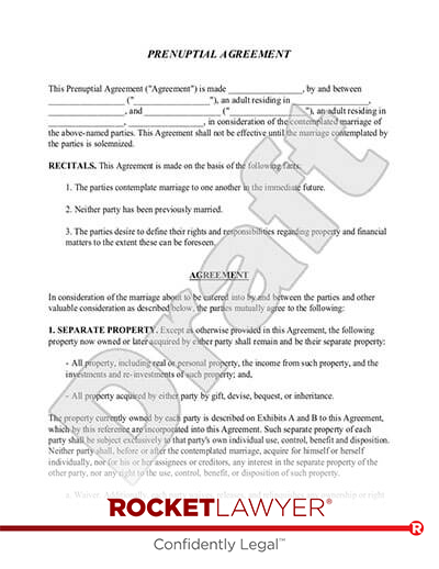 Prenuptial Agreement document preview