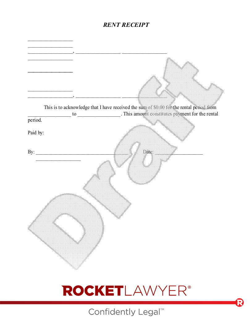 Rent Receipt document preview