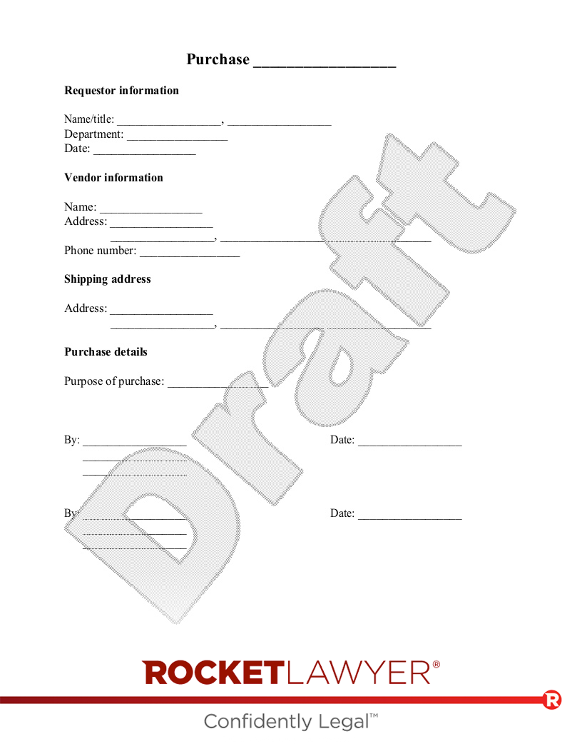 Requisition Form document preview